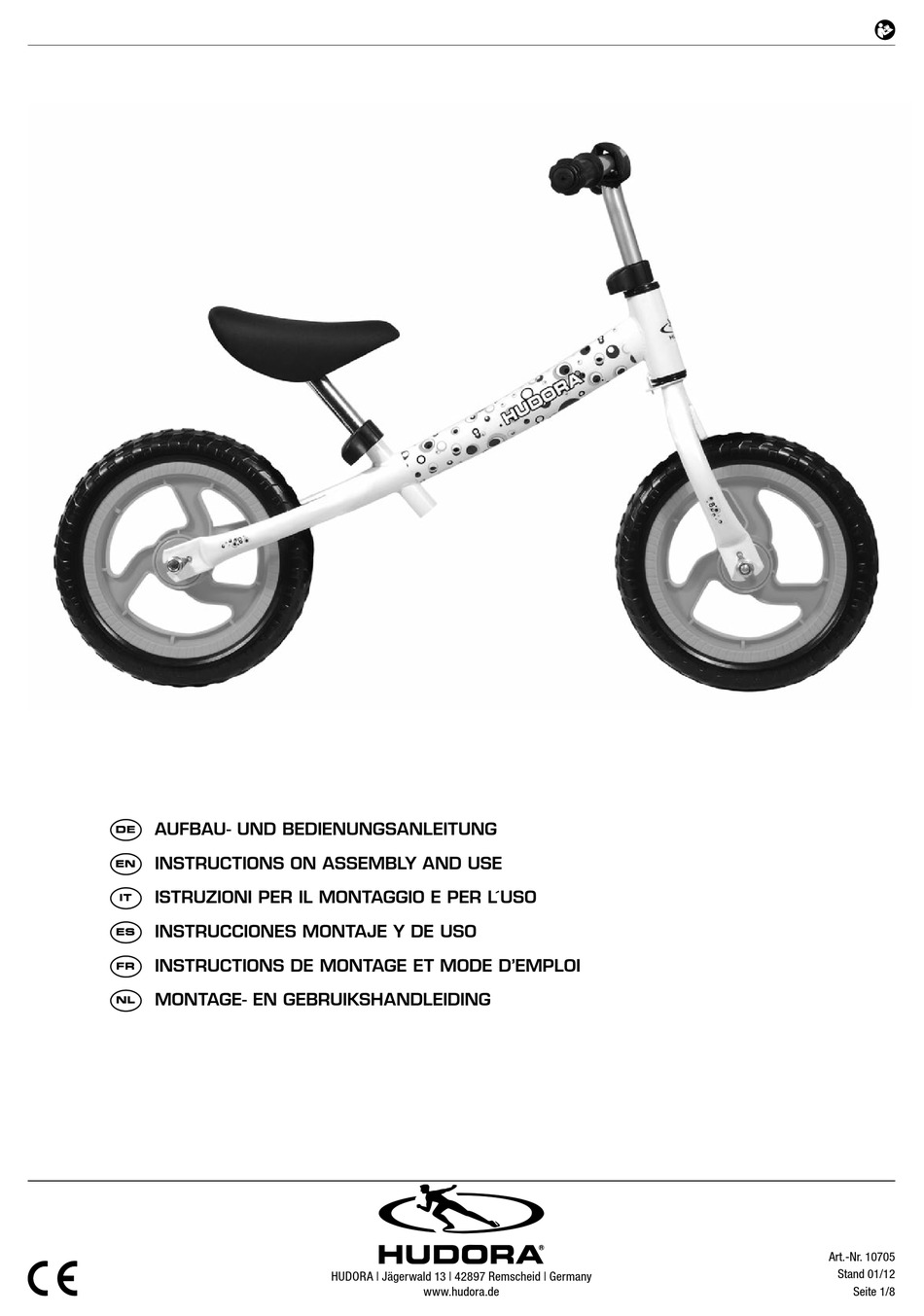 HUDORA 10705 INSTRUCTIONS ON ASSEMBLY AND USE Pdf Download ManualsLib