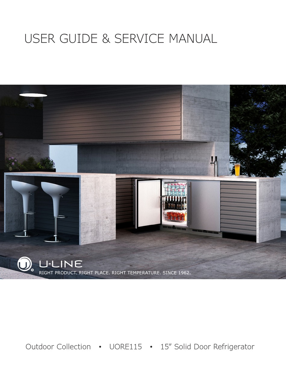 ULINE UORE115 USER MANUAL & SERVICE MANUAL Pdf Download ManualsLib