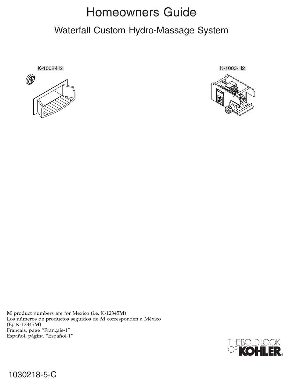 KOHLER K 1002 H2 HOMEOWNER S MANUAL Pdf Download ManualsLib   Kohler K 1002 H2 