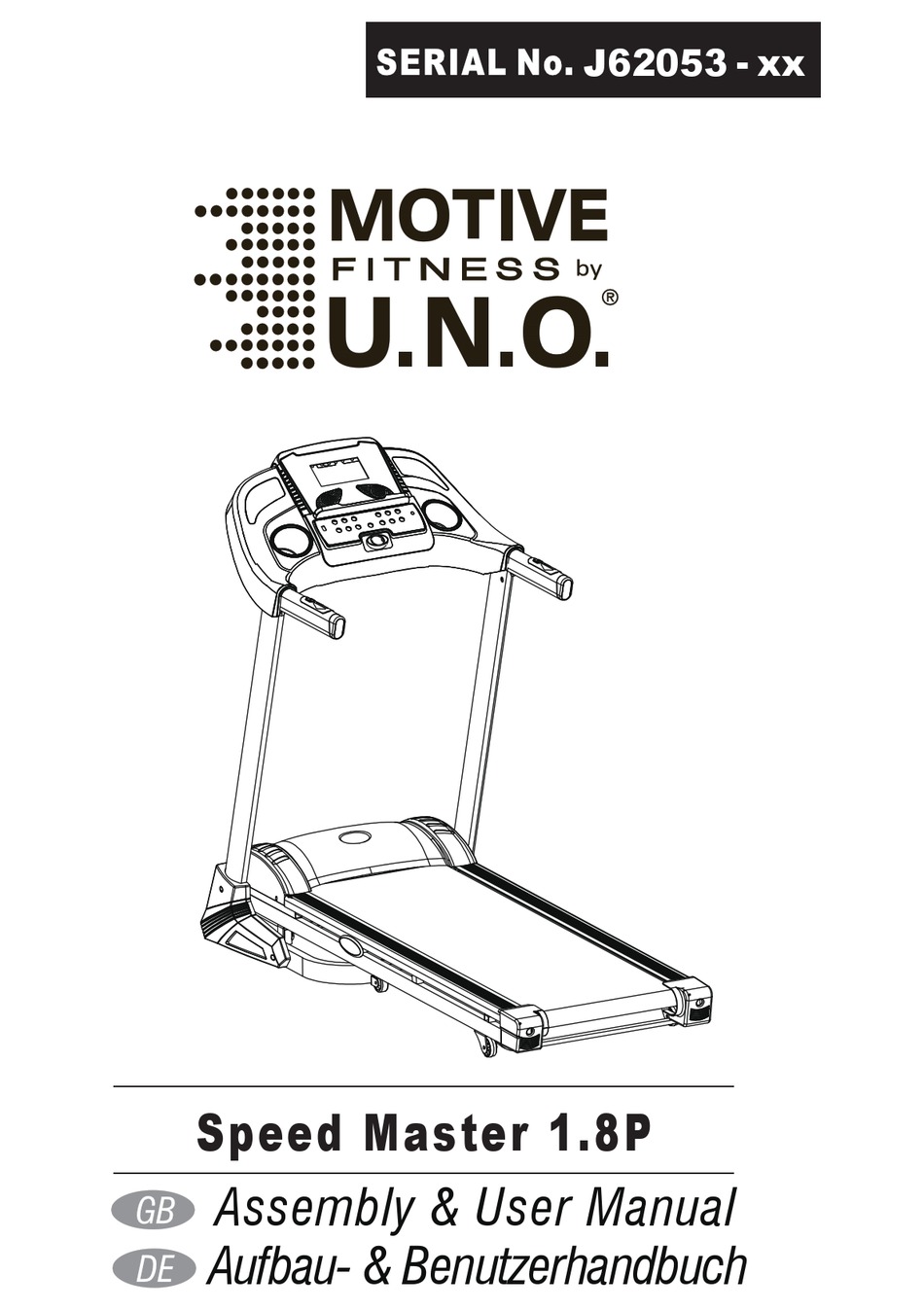 U.N.O MOTIVE FITNESS SPEED MASTER 1.8P ASSEMBLY & USER MANUAL Pdf