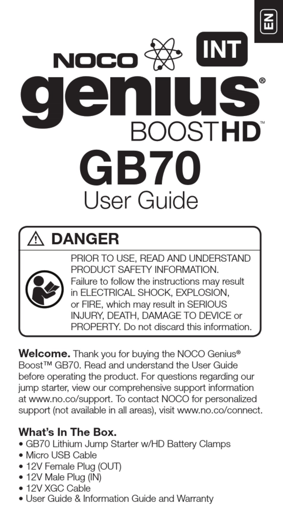 noco gb70 user manual