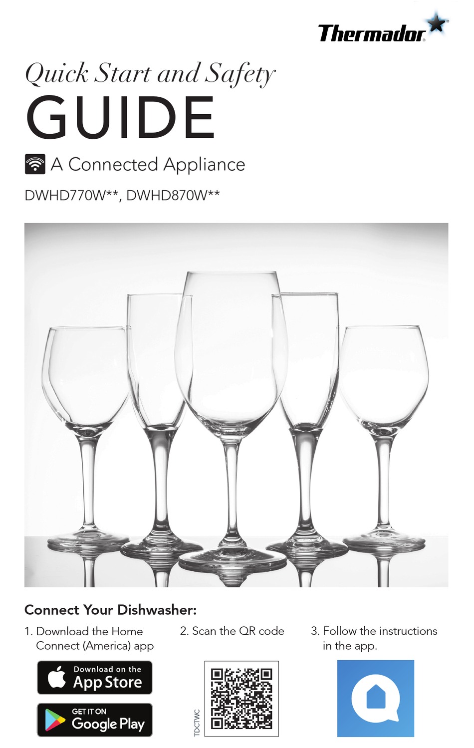 THERMADOR DWHD770W SERIES QUICK START AND SAFETY MANUAL Pdf Download