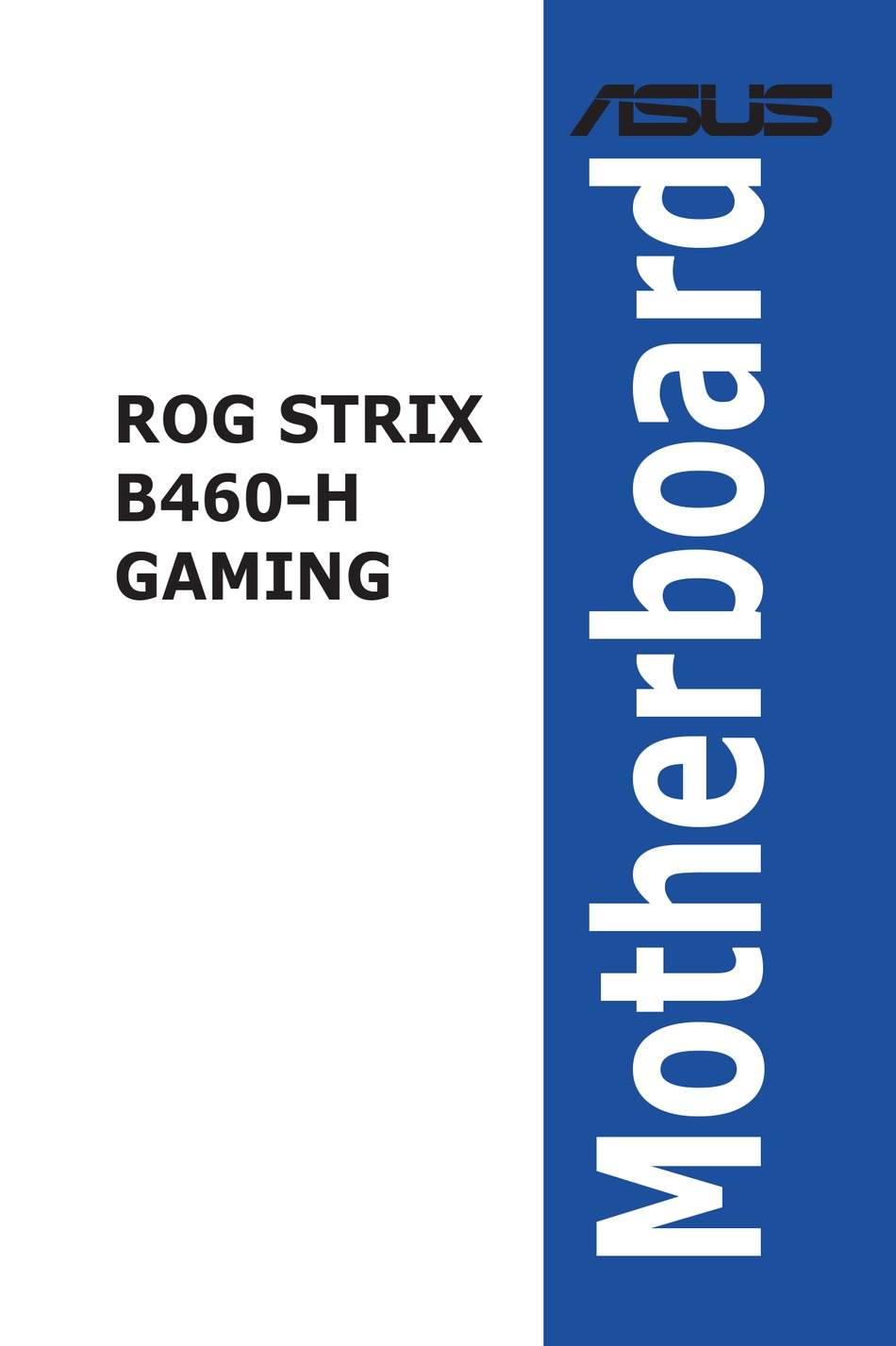 Asus Rog Strix B460 H Gaming Manual Pdf Download Manualslib