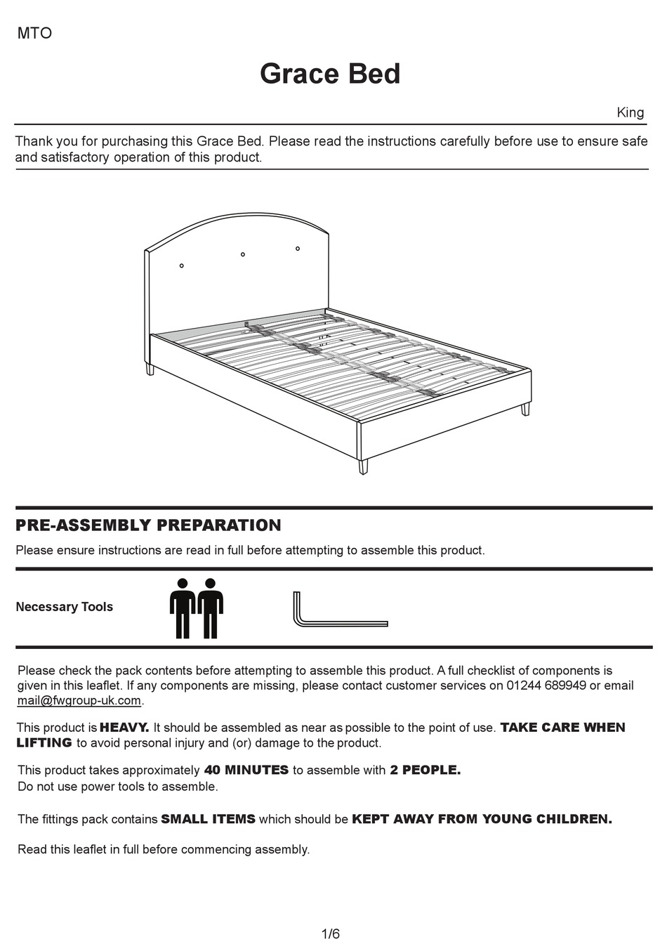 JOHN LEWIS GRACE BED ASSEMBLY INSTRUCTIONS MANUAL Pdf Download ManualsLib