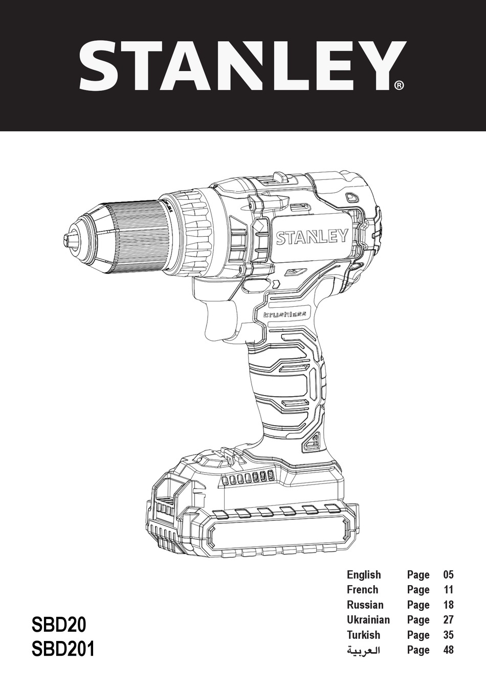 STANLEY SBD20 ORIGINAL INSTRUCTIONS MANUAL Pdf Download | ManualsLib