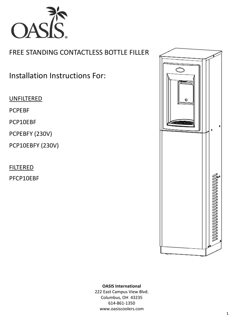 OASIS PCPEBF INSTALLATION INSTRUCTIONS MANUAL Pdf Download ManualsLib