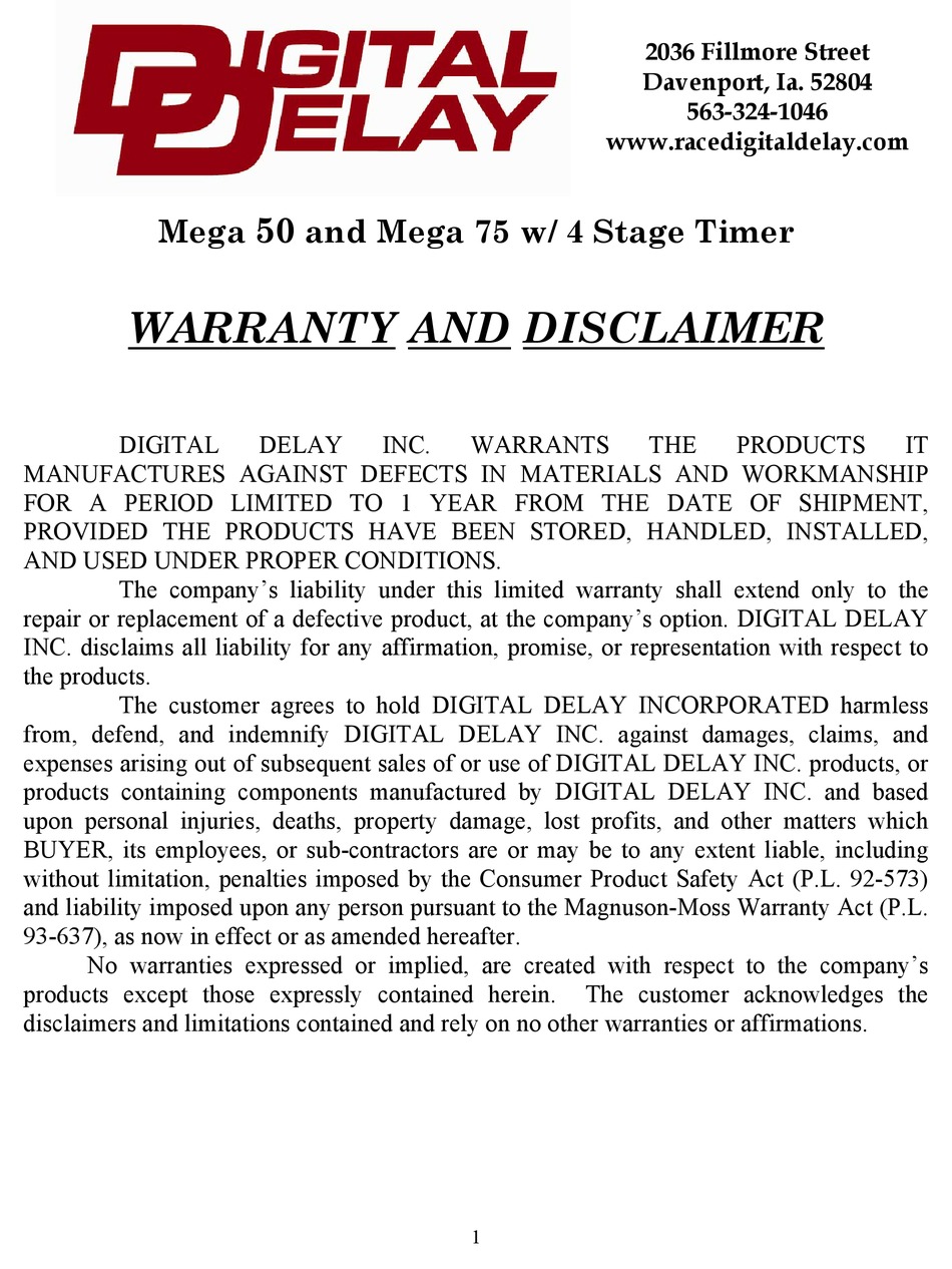 DIGITAL DELAY MEGA 50 MANUAL Pdf Download ManualsLib