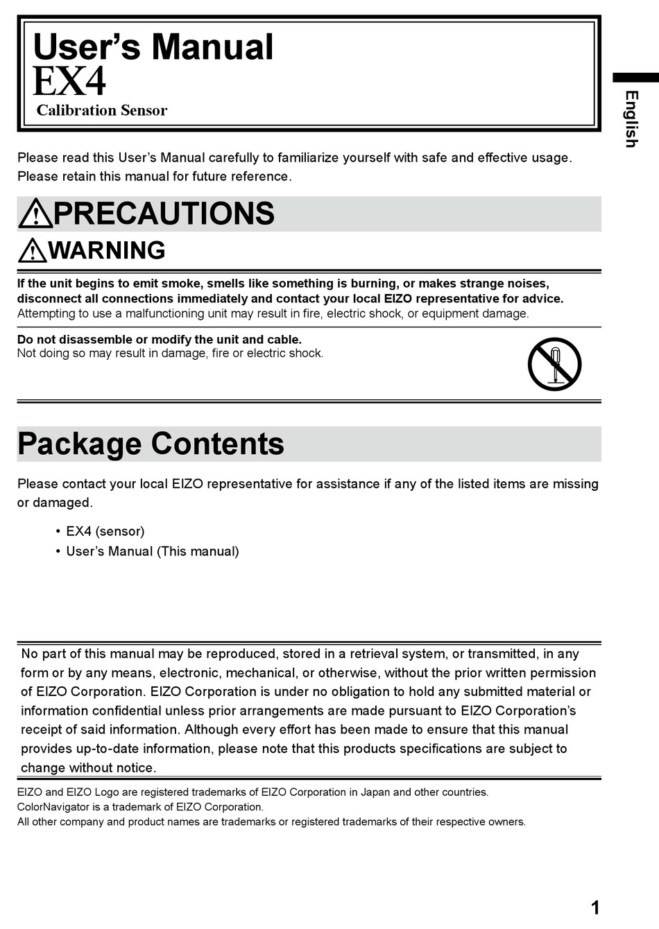 EIZO EX4 USER MANUAL Pdf Download | ManualsLib