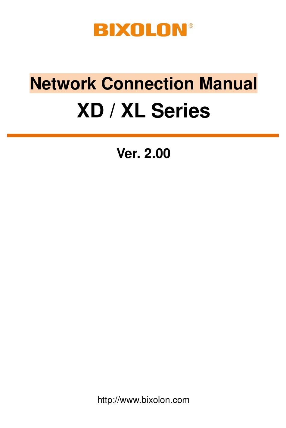 BIXOLON XD SERIES NETWORK CONNECTION MANUAL Pdf Download ManualsLib