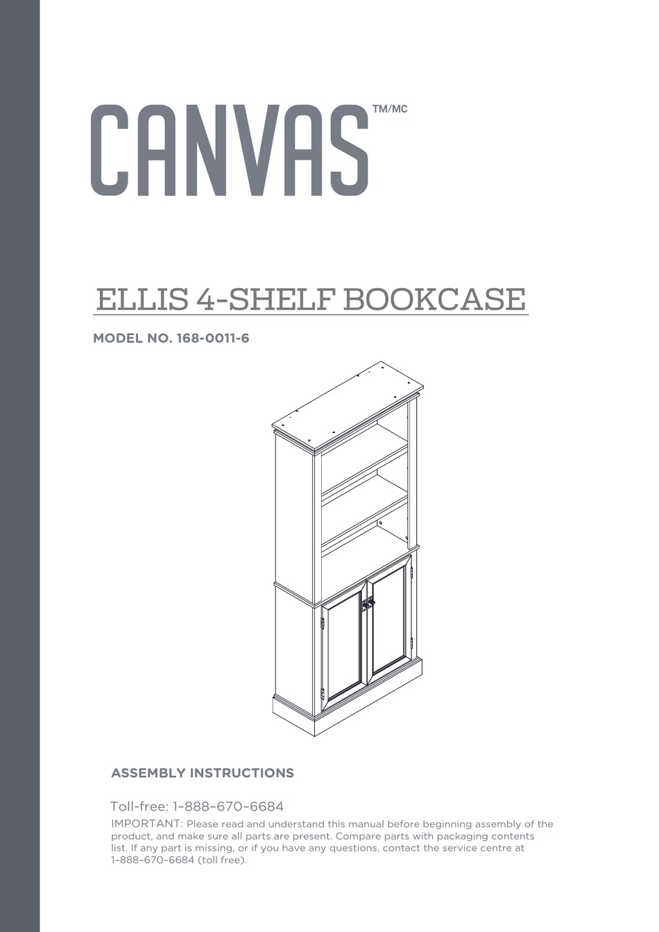 CANVAS ELLIS 16800116 ASSEMBLY INSTRUCTIONS MANUAL Pdf Download