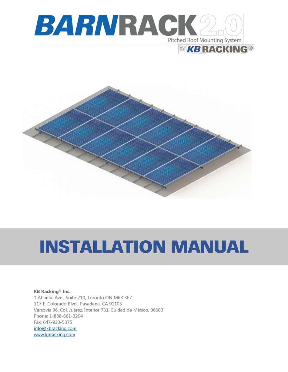 KB RACKING BARN RACK 2.0 INSTALLATION MANUAL Pdf Download ManualsLib