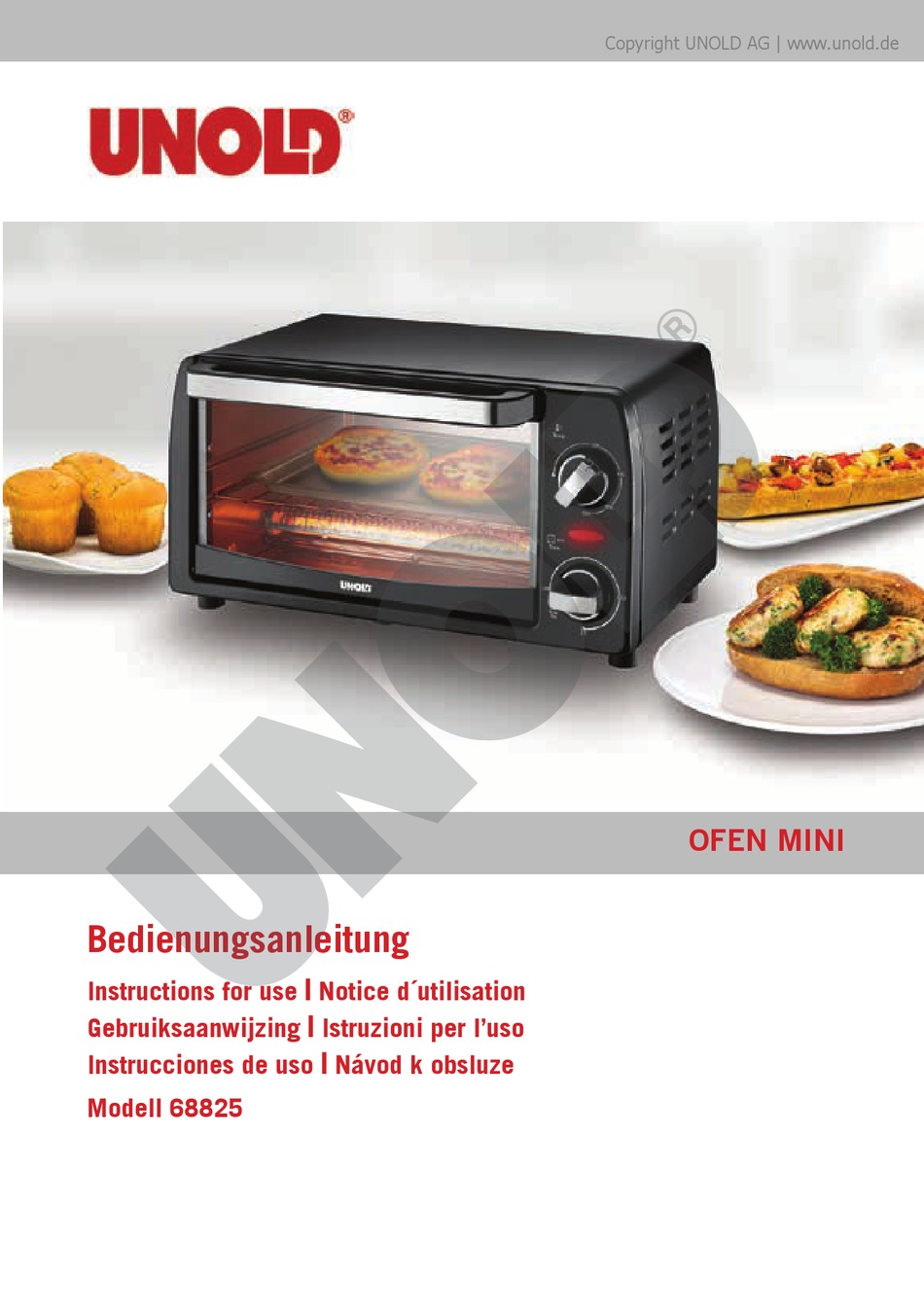 UNOLD OFEN MINI INSTRUCTIONS FOR USE MANUAL Pdf Download ManualsLib