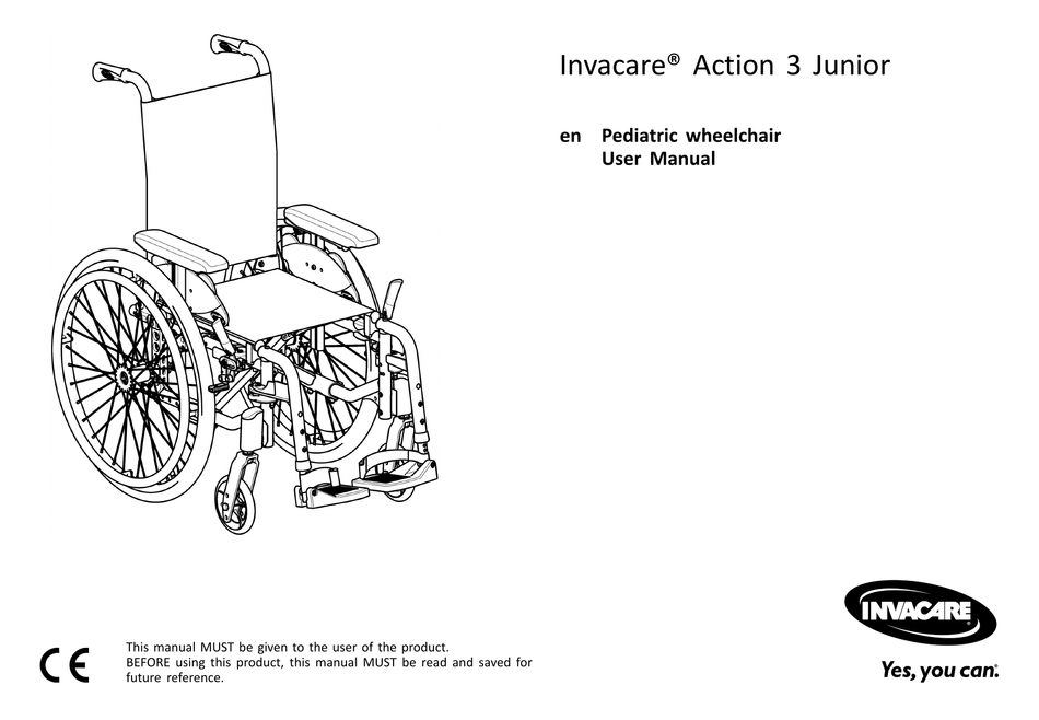 INVACARE ACTION 3 JUNIOR USER MANUAL Pdf Download ManualsLib