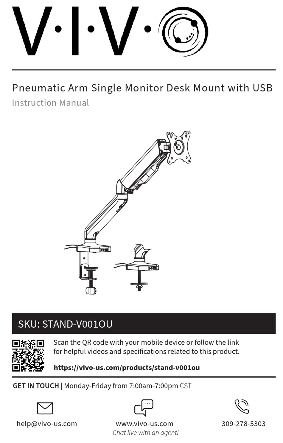 VIVO STAND-V001OU INSTRUCTION MANUAL Pdf Download | ManualsLib