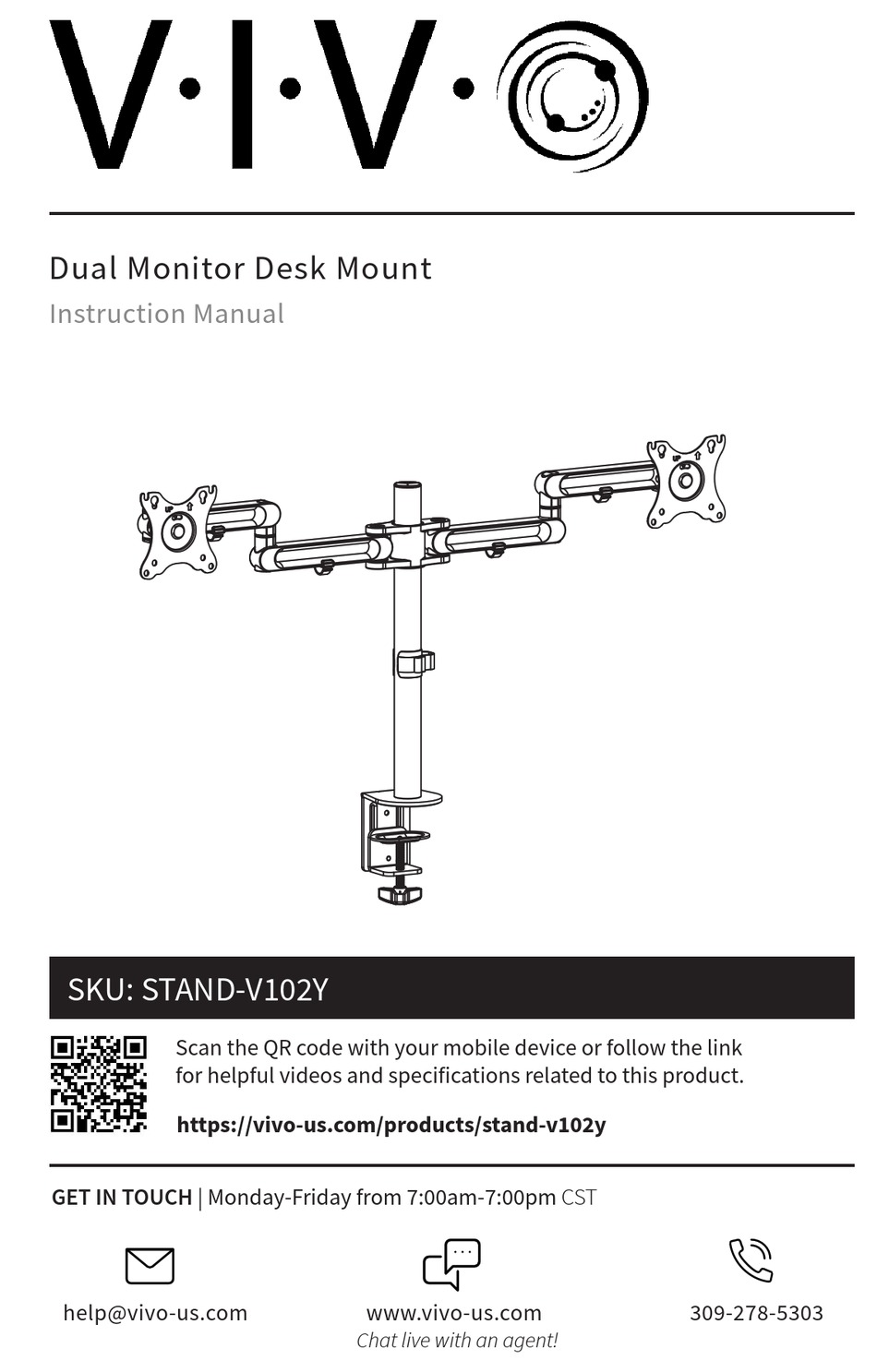 VIVO STAND-V102Y INSTRUCTION MANUAL Pdf Download | ManualsLib