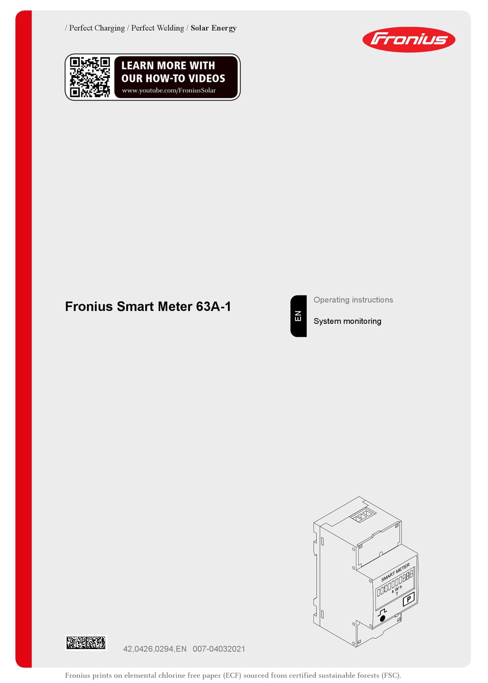 FRONIUS 63A1 OPERATING INSTRUCTIONS MANUAL Pdf Download ManualsLib