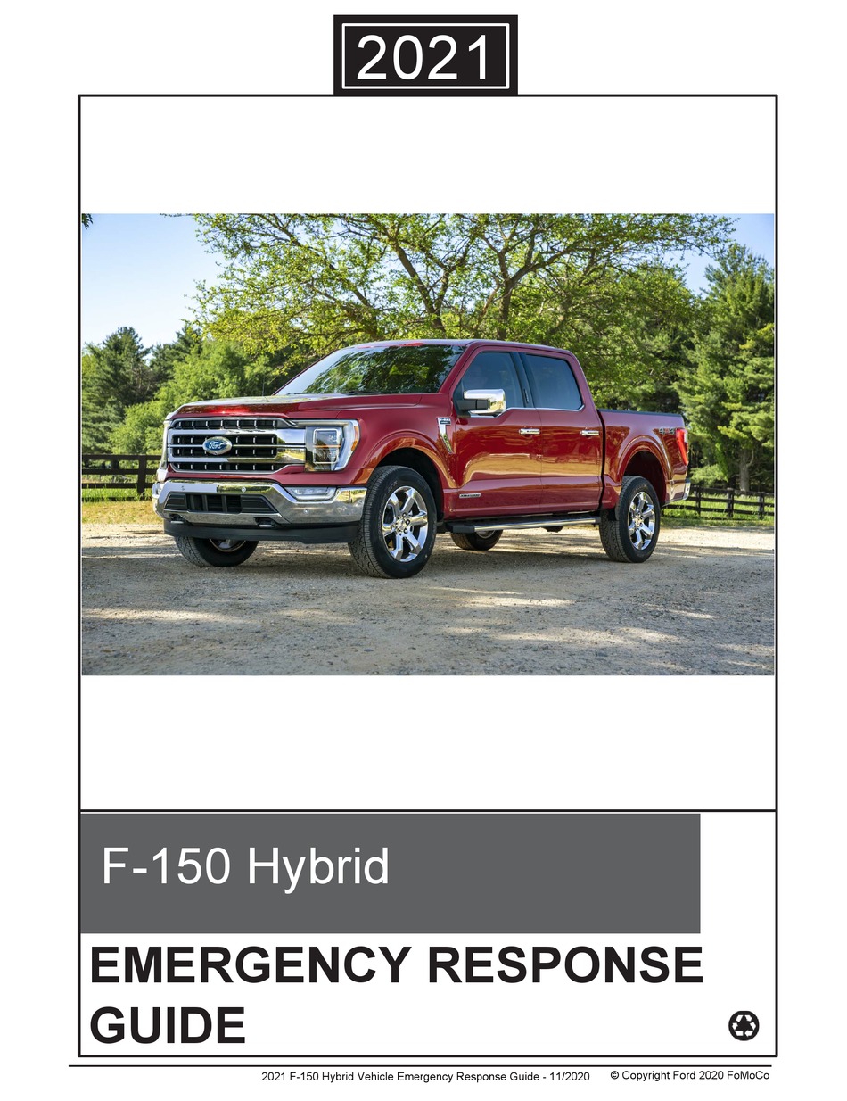 FORD F-150 HYBRID 2021 EMERGENCY RESPONSE MANUAL Pdf Download | ManualsLib