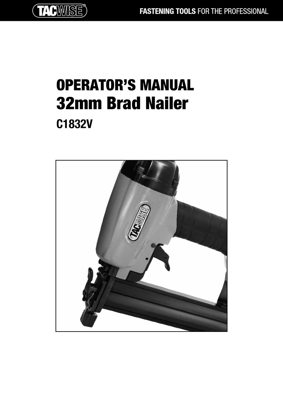 TACWISE C1832V OPERATOR'S MANUAL Pdf Download ManualsLib