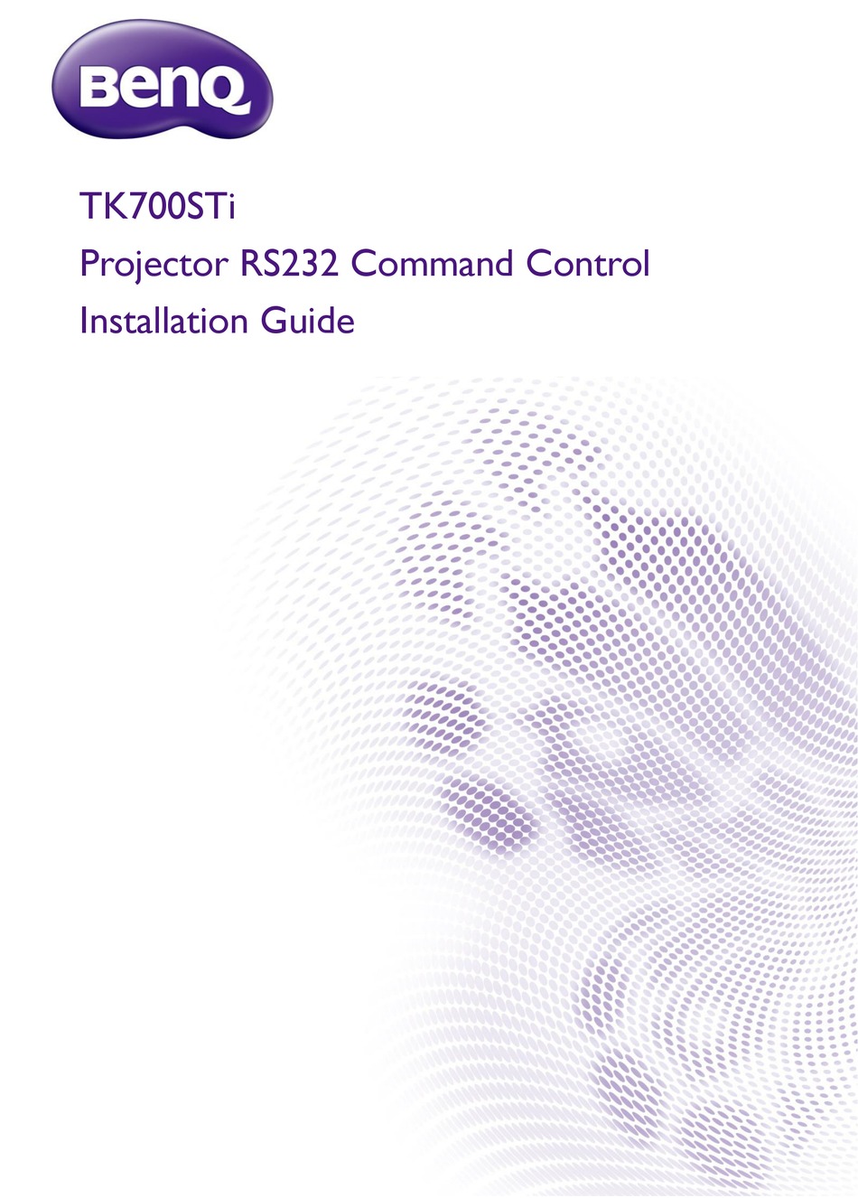 Benq Tk Sti Installation Manual Pdf Download Manualslib