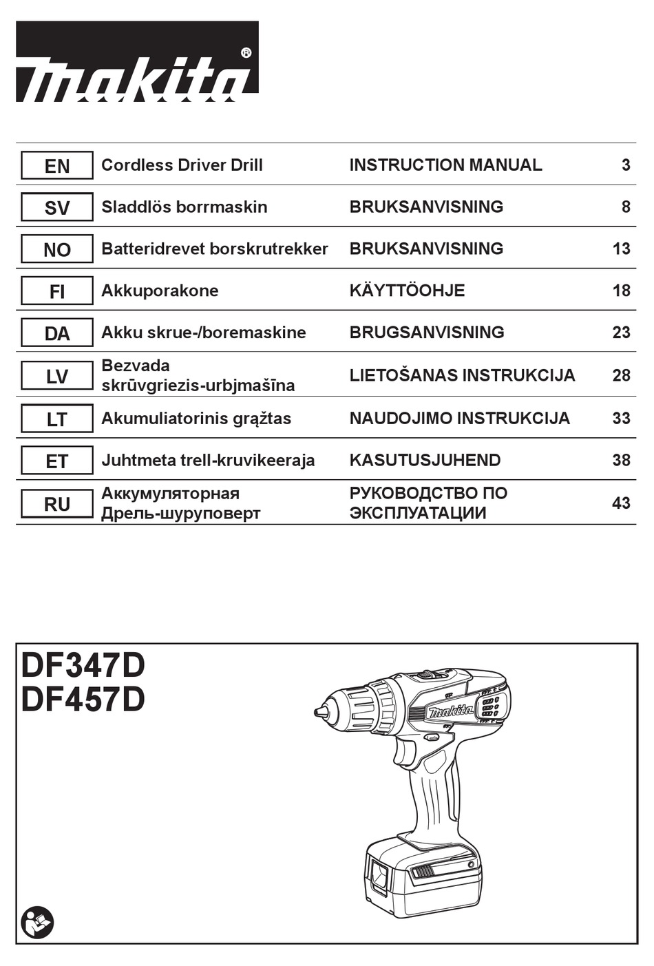 MAKITA DF347D INSTRUCTION MANUAL Pdf Download | ManualsLib