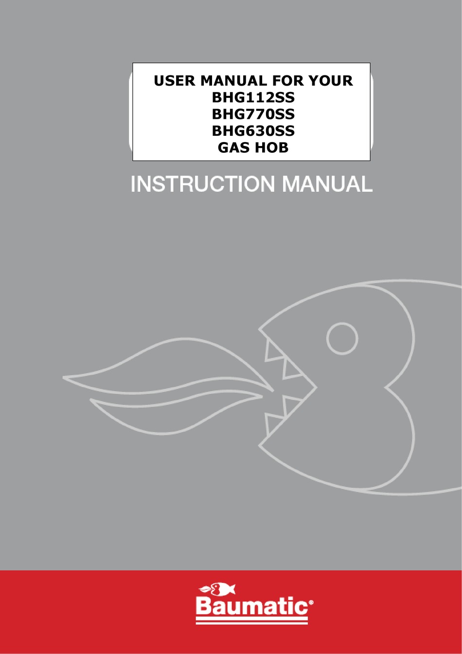 BAUMATIC BHG112SS INSTRUCTION MANUAL Pdf Download | ManualsLib