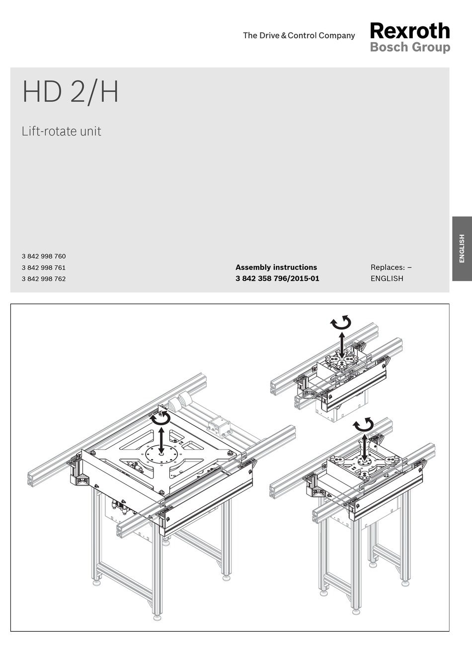 BOSCH REXROTH HD 2 H ASSEMBLY INSTRUCTIONS MANUAL Pdf Download