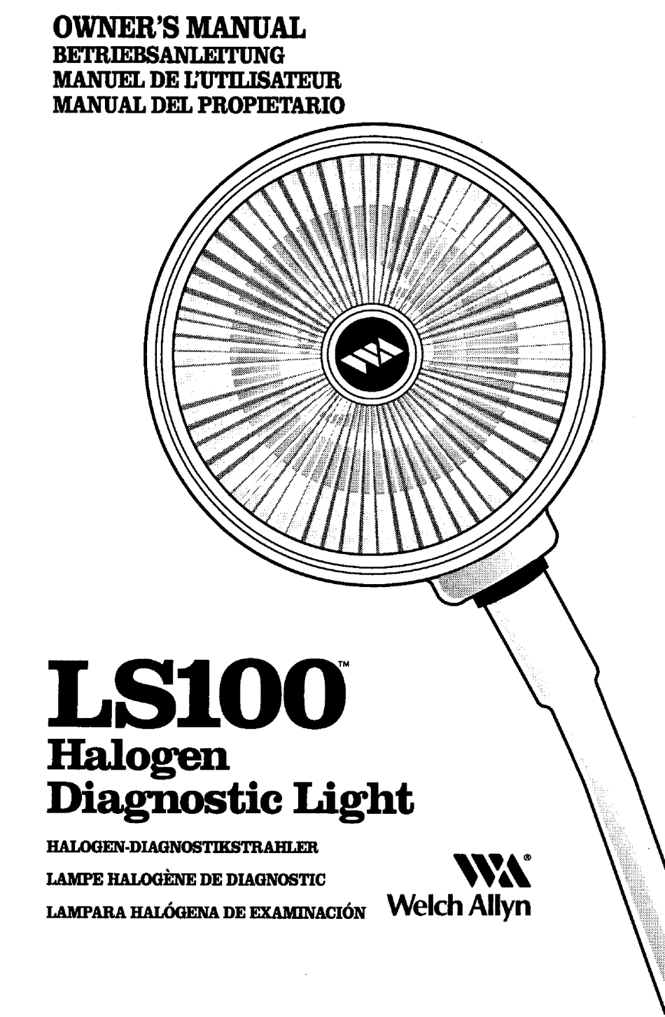 WELCH ALLYN LS100 OWNER'S MANUAL Pdf Download ManualsLib