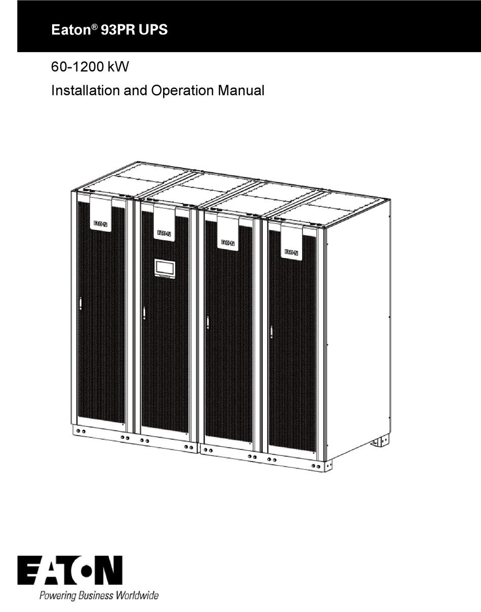 EATON 93PR INSTALLATION AND OPERATION MANUAL Pdf Download ManualsLib
