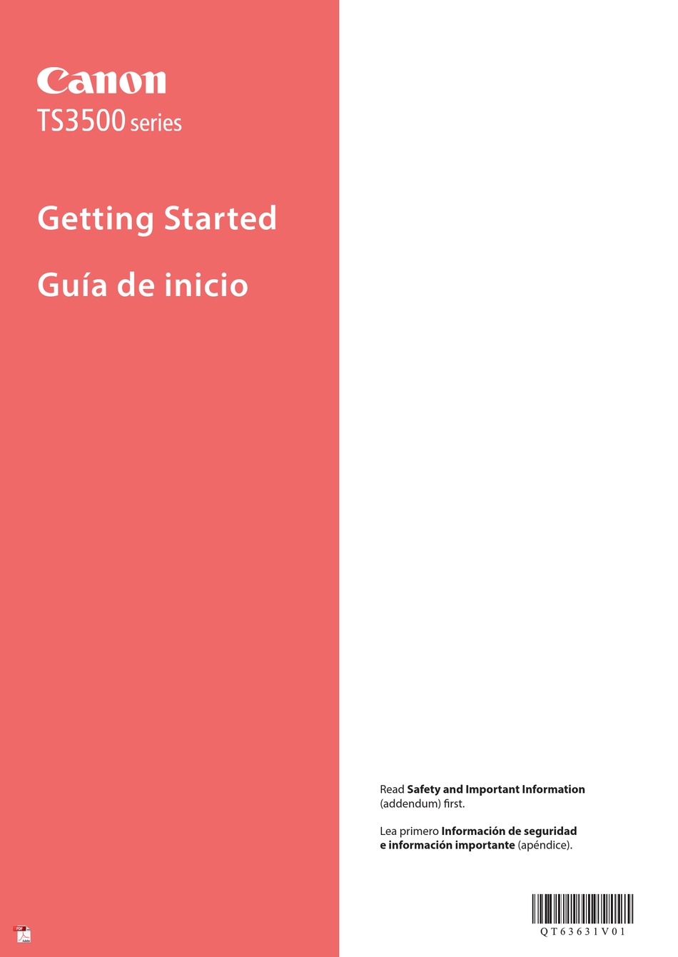 CANON TS3500 SERIES GETTING STARTED Pdf Download | ManuaLib