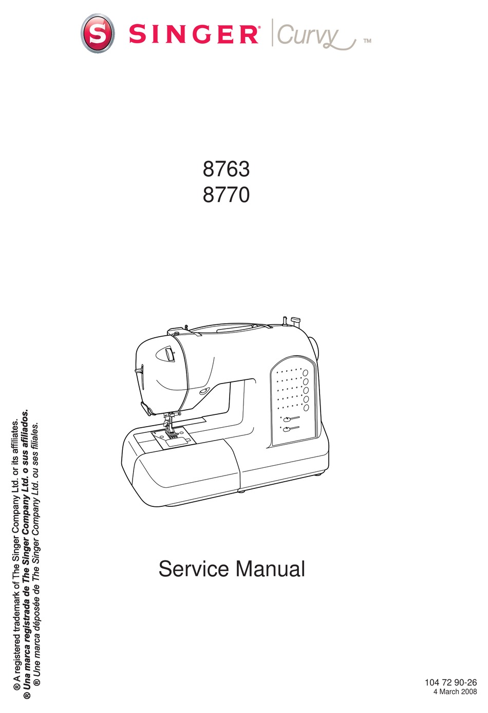 SINGER CURVY 8763 SERVICE MANUAL Pdf Download ManualsLib
