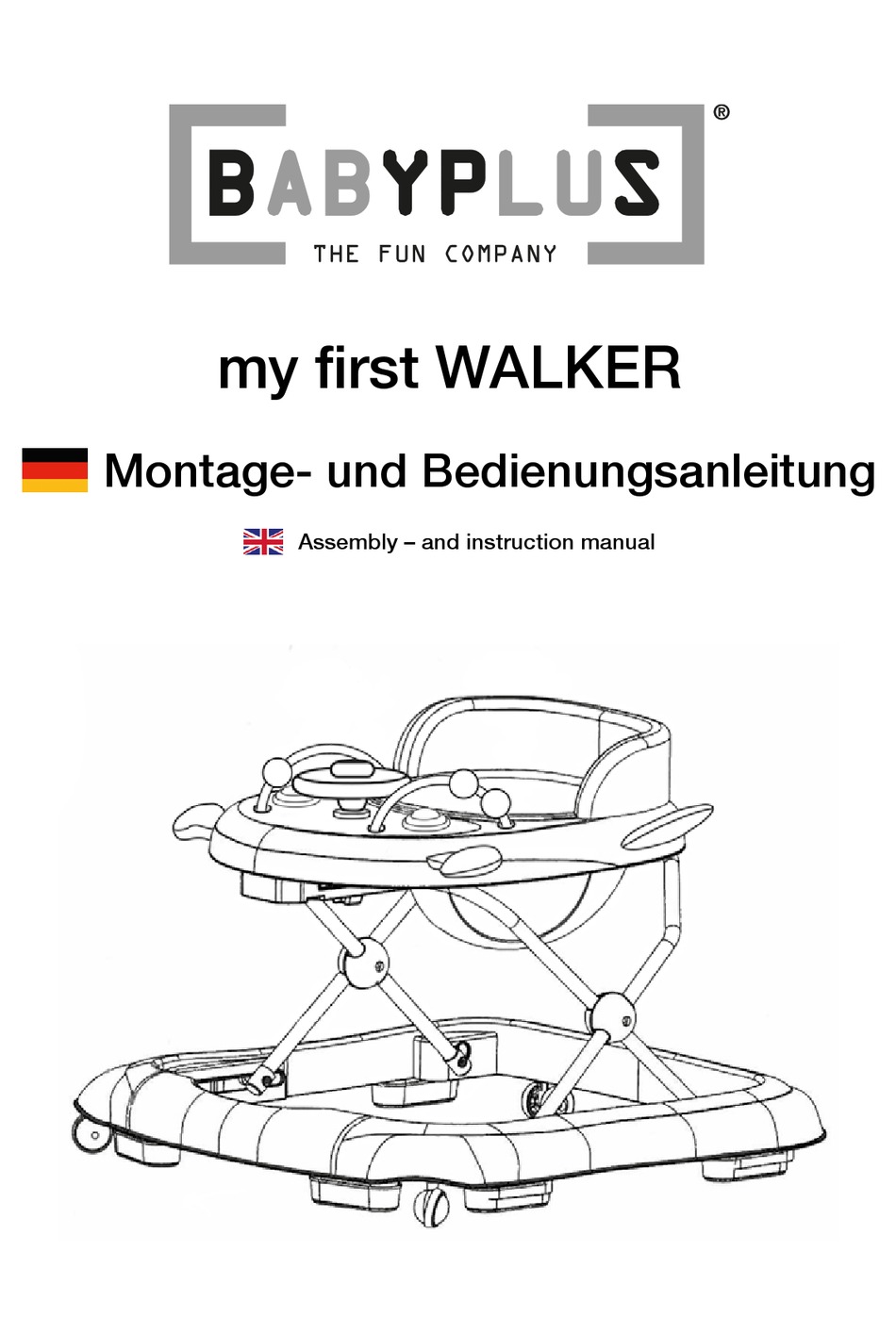BABYPLUS MY FIRST WALKER ASSEMBLY AND INSTRUCTION MANUAL Pdf Download