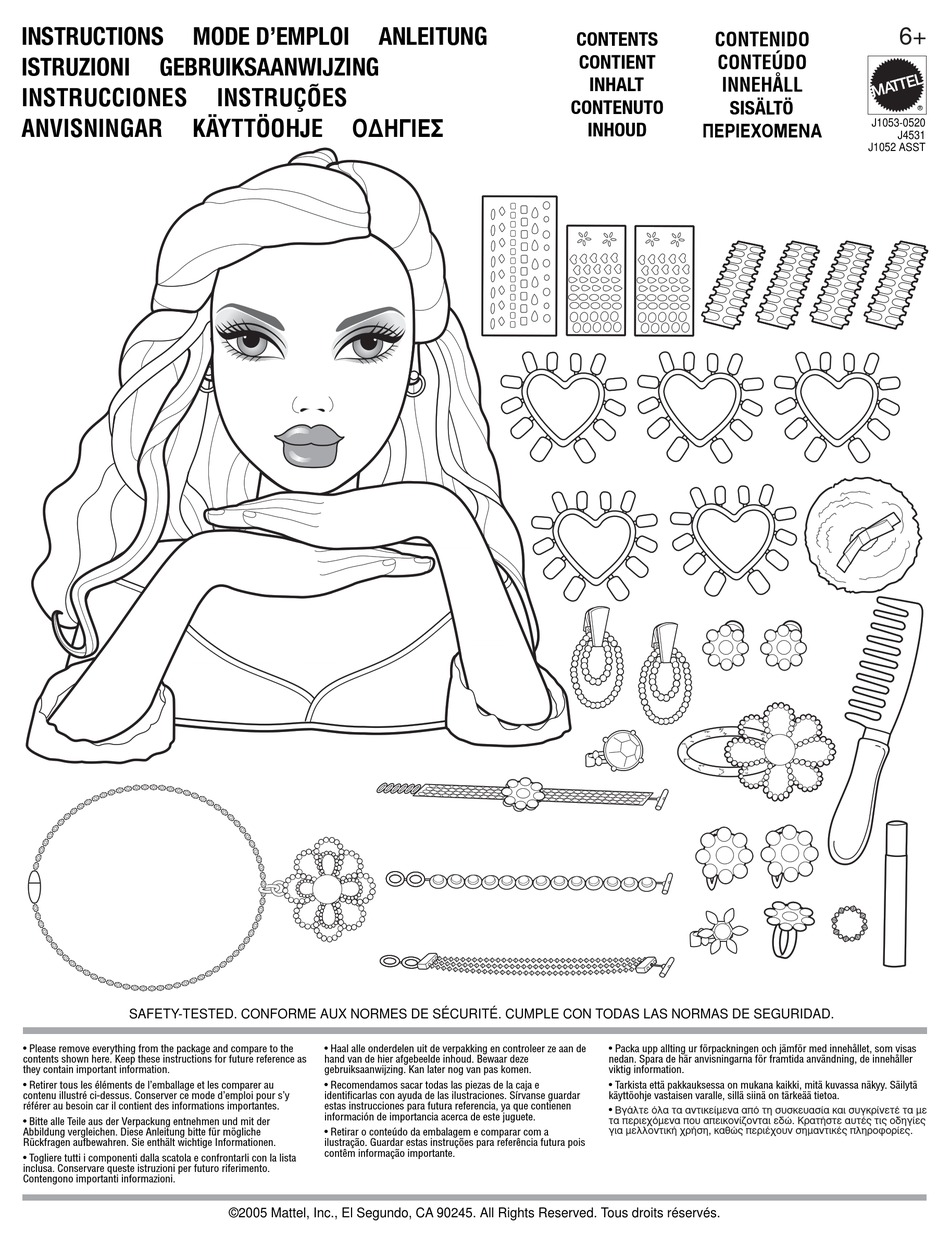 MATTEL J1053 INSTRUCTIONS Pdf Download | ManualsLib