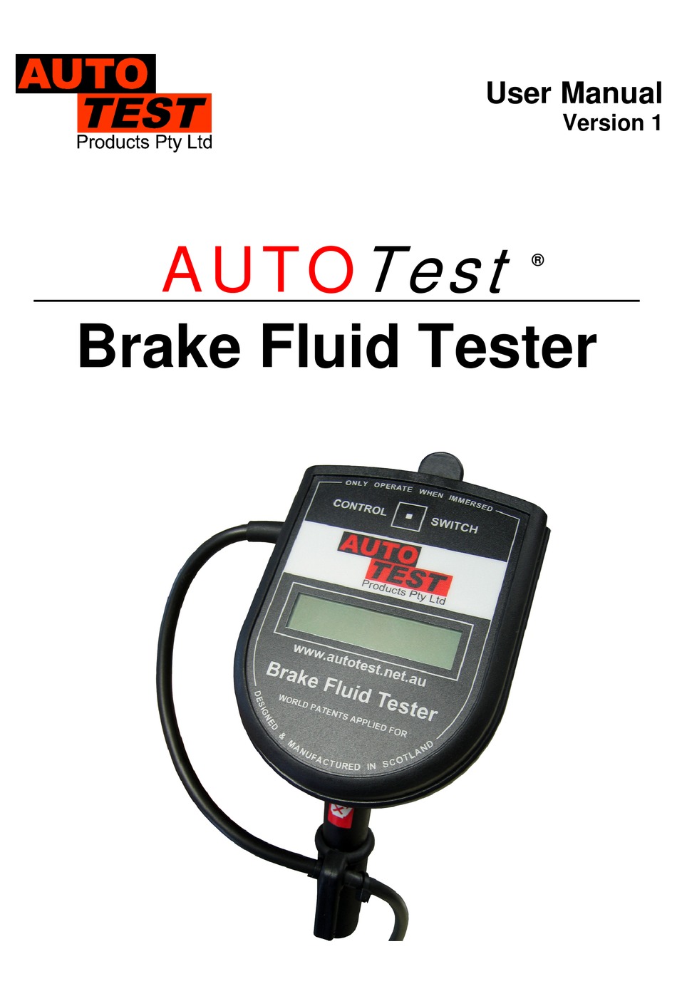AUTO TEST BRAKE FLUID TESTER USER MANUAL Pdf Download ManualsLib