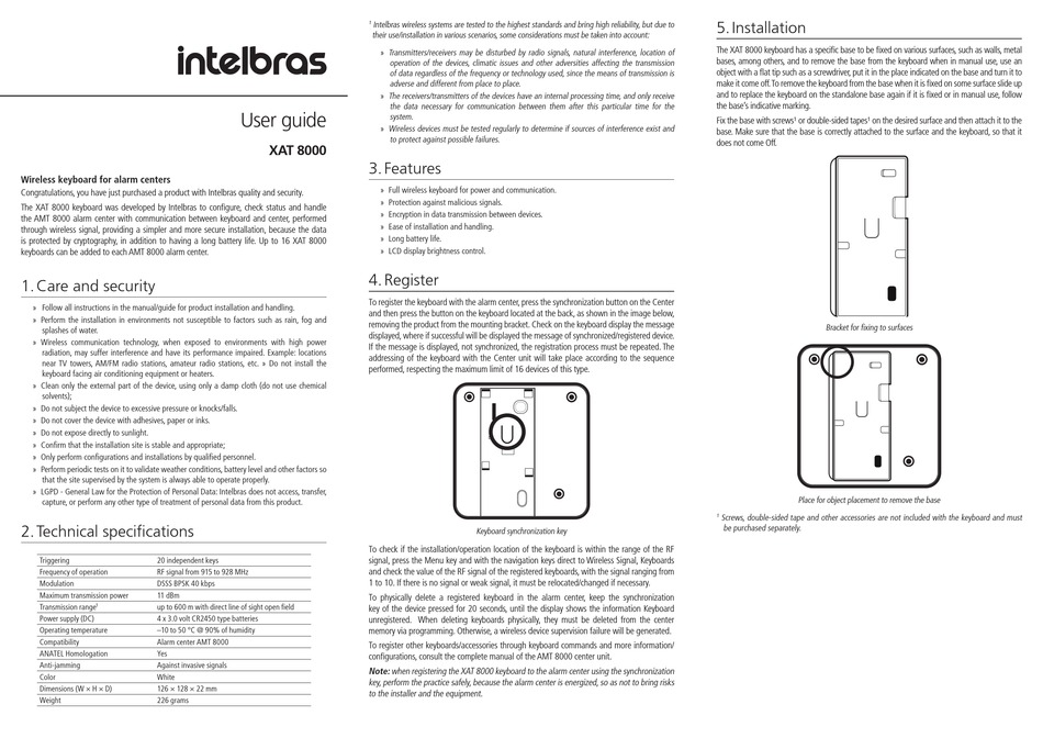 INTELBRAS XAT 8000 USER MANUAL Pdf Download ManualsLib