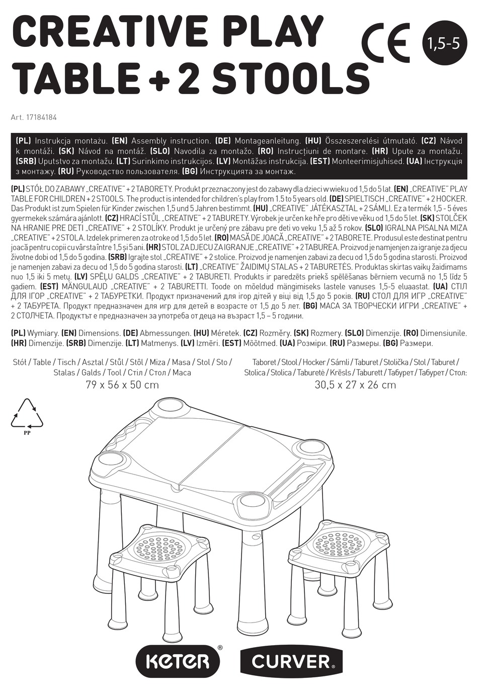 KETER 17184184 ASSEMBLY INSTRUCTION Pdf Download ManualsLib