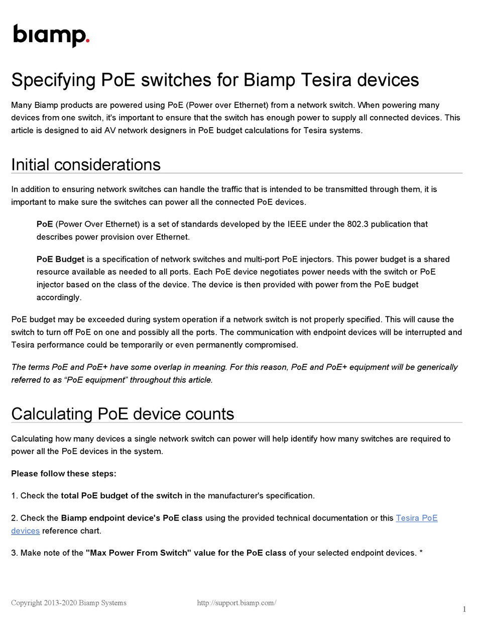 BIAMP TESIRA MANUAL Pdf Download | ManualsLib