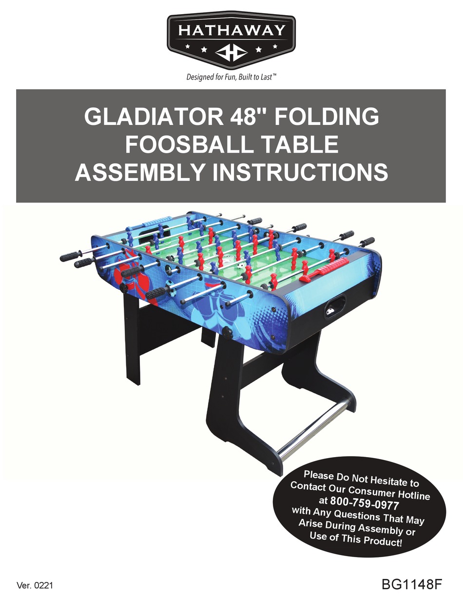HATHAWAY GLADIATOR BG1148F ASSEMBLY INSTRUCTIONS MANUAL Pdf Download