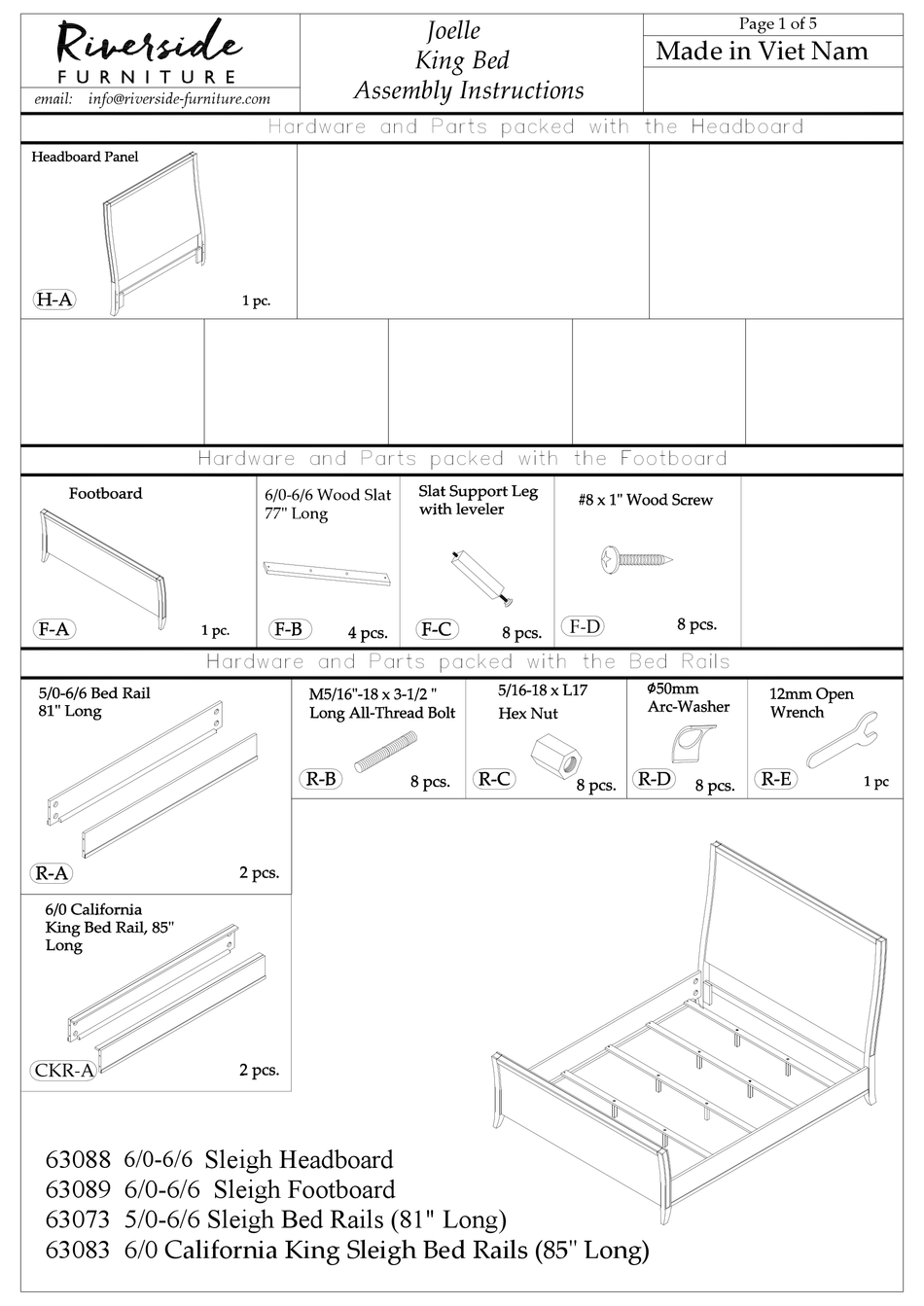 RIVERSIDE FURNITURE JOELLE ASSEMBLY INSTRUCTIONS Pdf Download ManualsLib