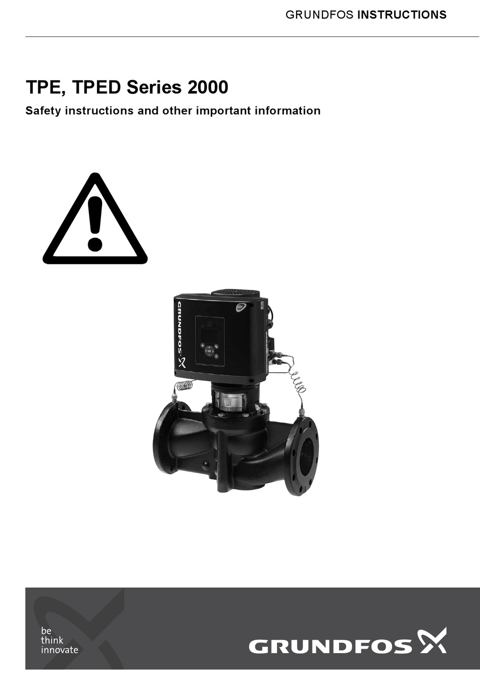 GRUNDFOS TPE SERIES INSTRUCTIONS MANUAL Pdf Download ManualsLib