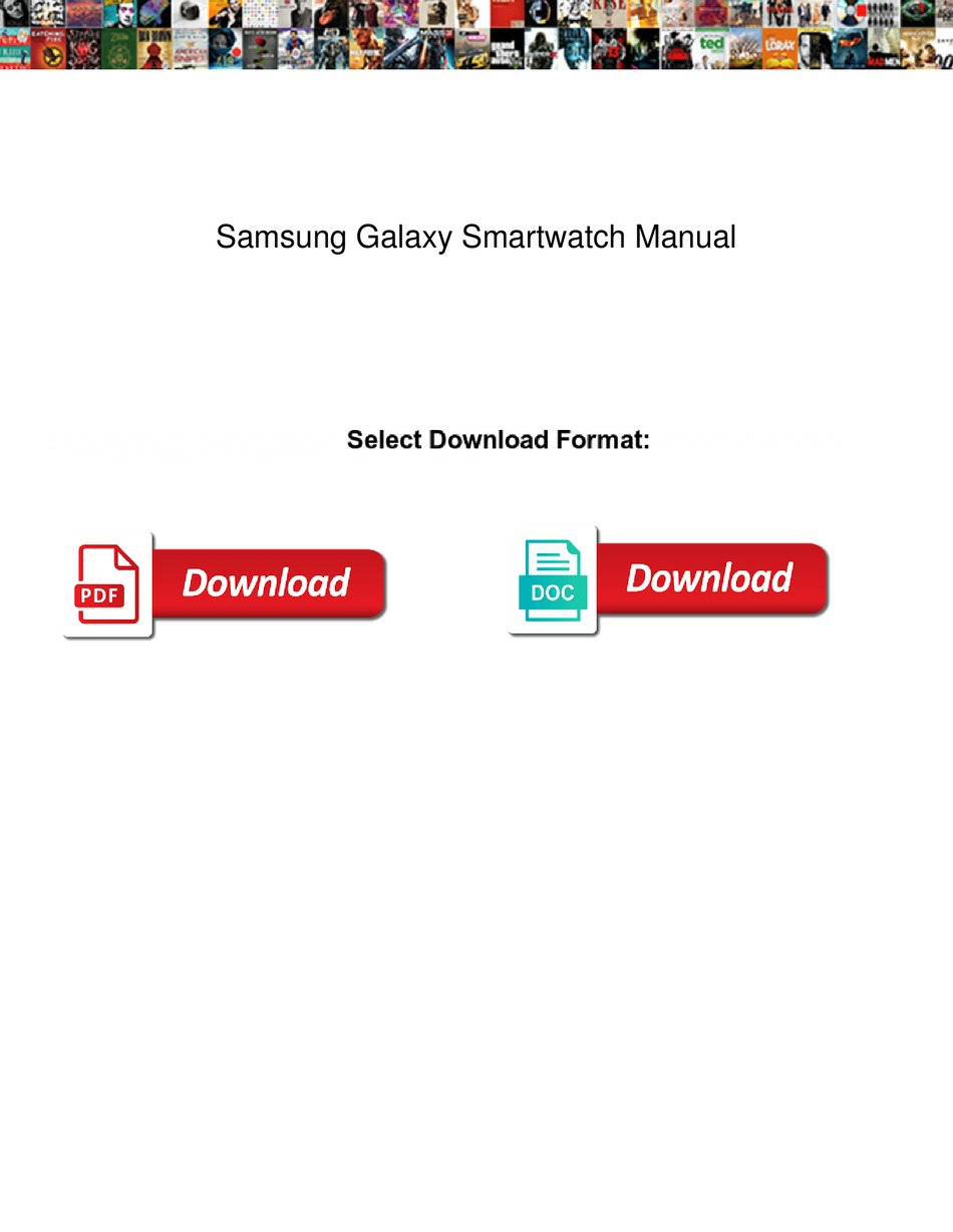 SAMSUNG GALAXY SMARTWATCH MANUAL Pdf Download ManualsLib