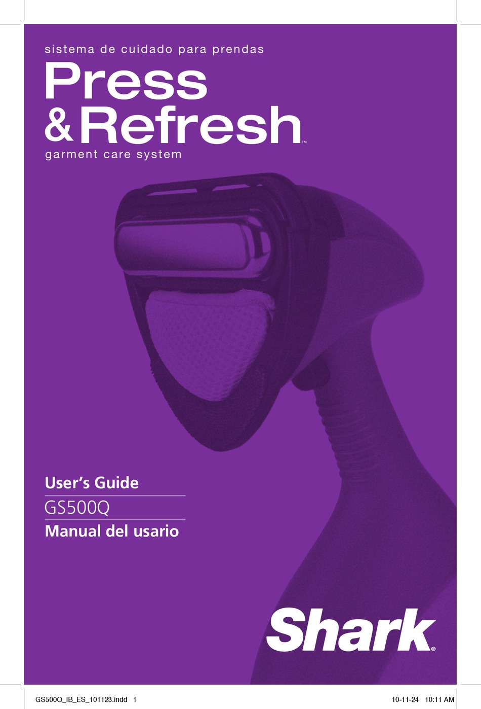 SHARK PRESS AND REFRESH GS500Q USER MANUAL Pdf Download ManualsLib