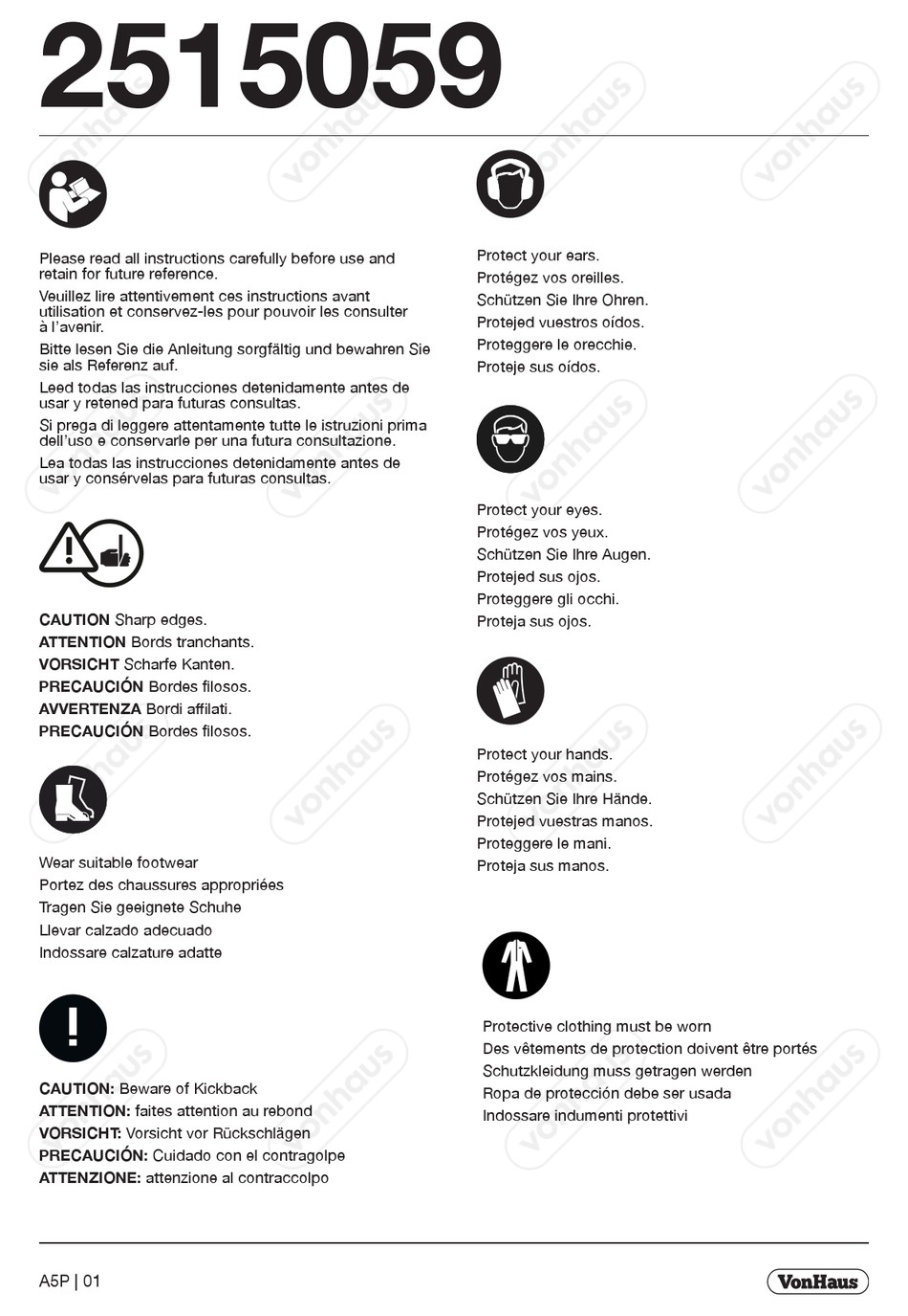 VONHAUS 2515059 MANUAL Pdf Download ManualsLib
