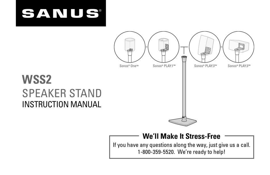 SANUS WSS2 INSTRUCTION MANUAL Pdf Download ManualsLib