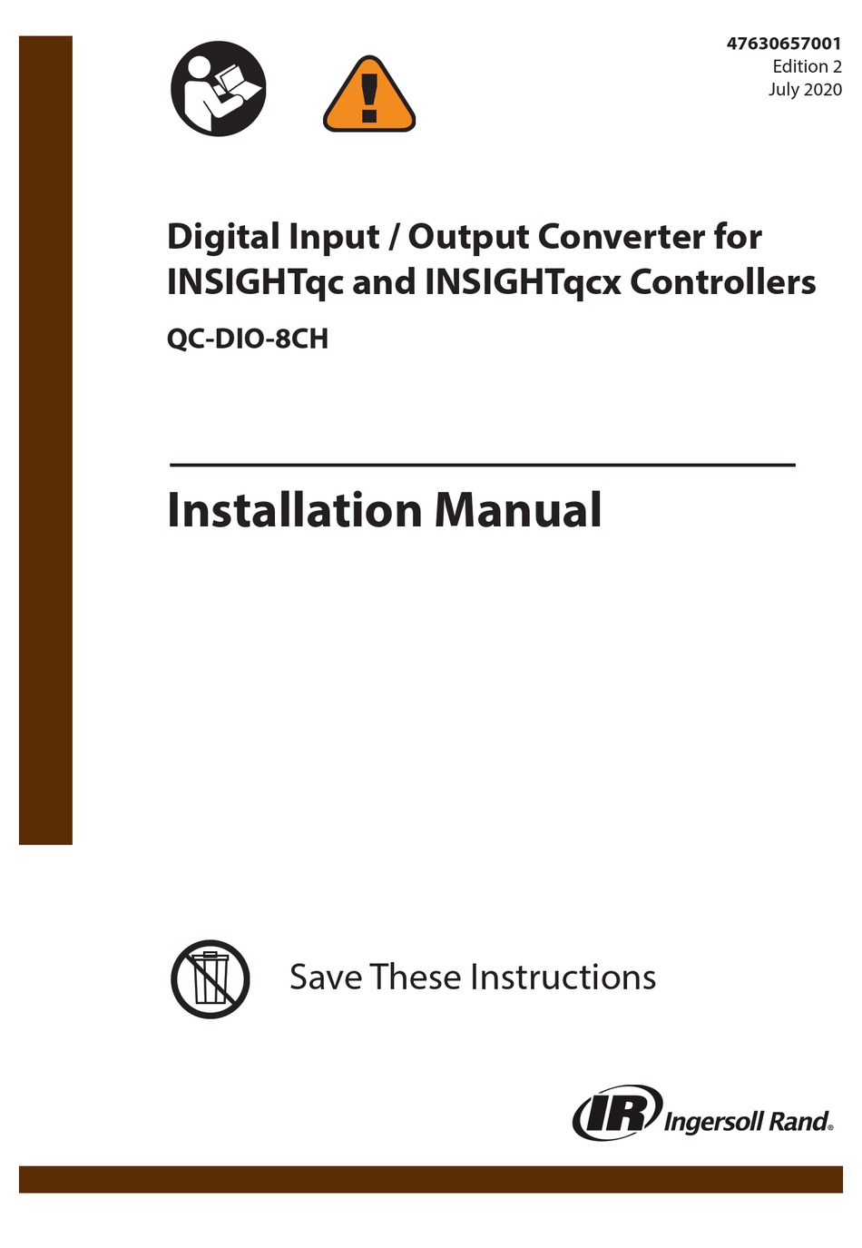 INGERSOLLRAND QCDIO8CH INSTALLATION MANUAL Pdf Download ManualsLib