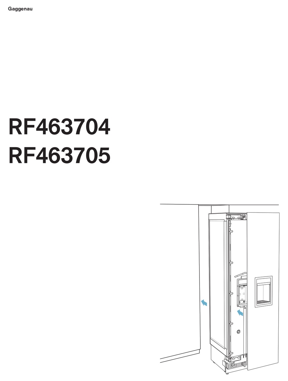 GAGGENAU RF463704 MANUAL Pdf Download ManualsLib