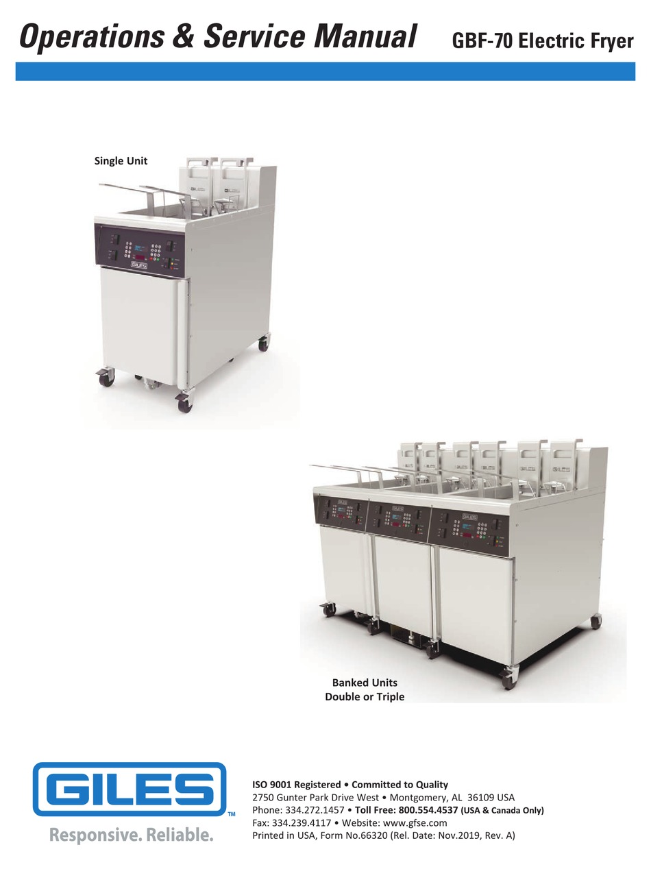 GILES GBF70 OPERATION & SERVICE MANUAL Pdf Download ManualsLib