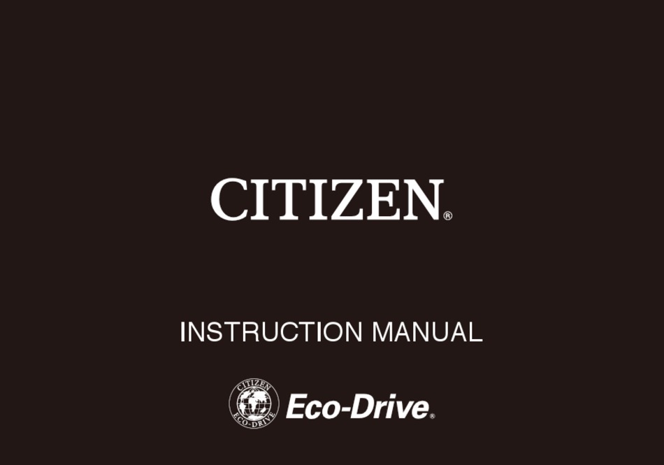 CITIZEN ECODRIVE INSTRUCTION MANUAL Pdf Download ManualsLib