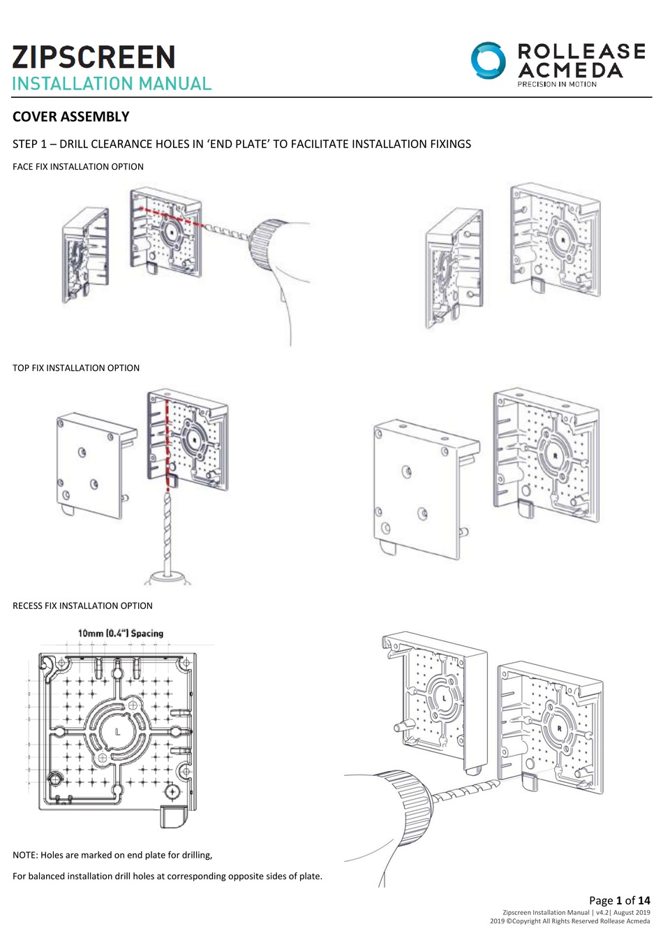 ROLLEASE ACMEDA ZIPSCREEN INSTALLATION MANUAL Pdf Download ManualsLib