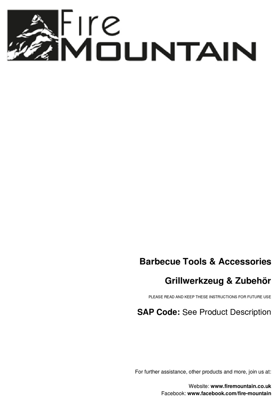FIRE MOUNTAIN JY03800302 USER MANUAL Pdf Download ManualsLib