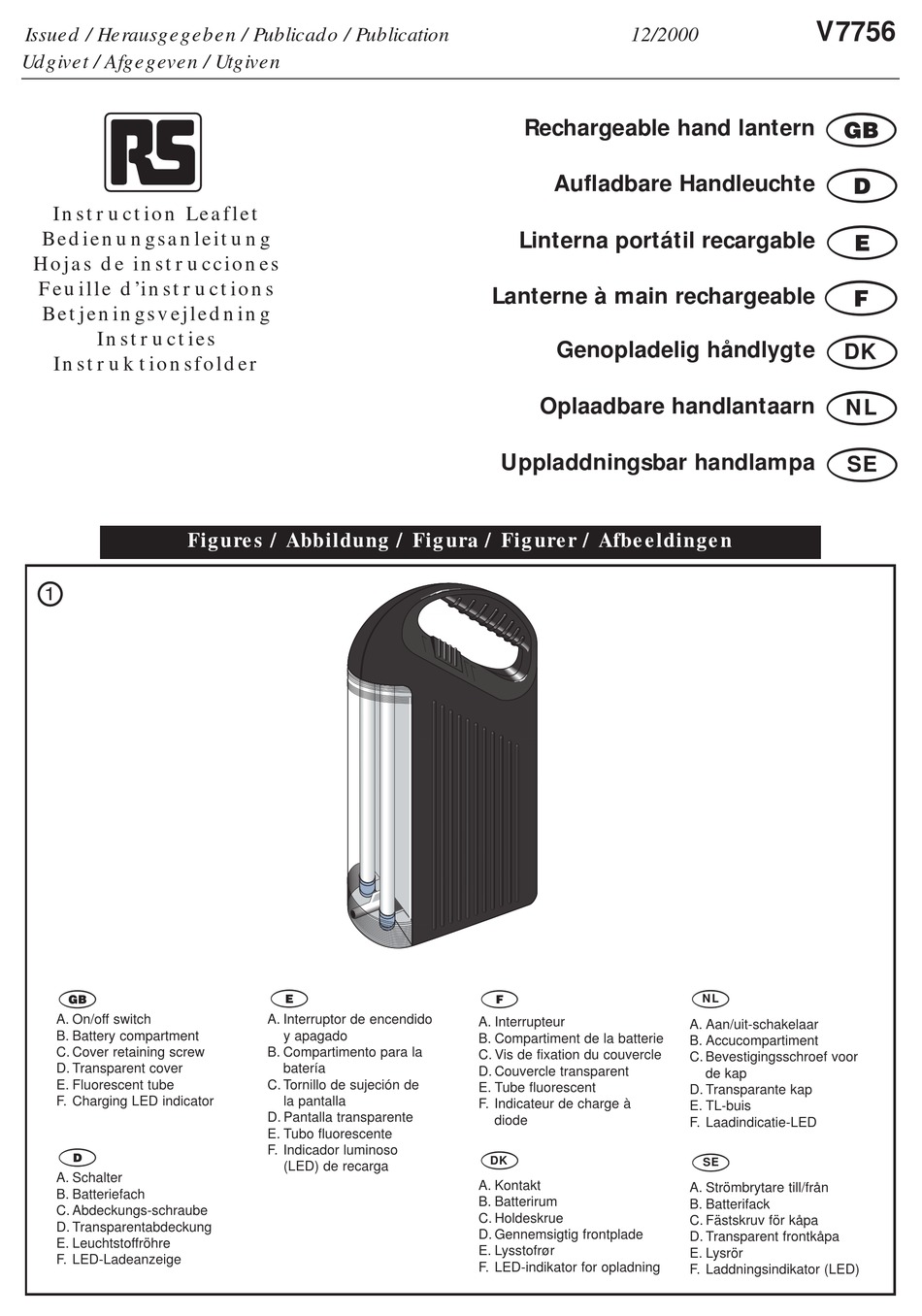RS COMPONENTS 616 037 INSTRUCTION LEAFLET Pdf Download ManualsLib
